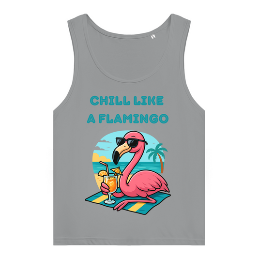 Damen Premium Organic Tank Top Chill Like a Flamingo – Tropical Summer Vibes Retro Design