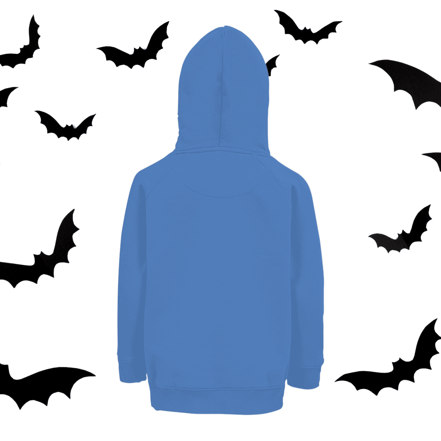 Kids’ Halloween Hoodie – Witch Hat, Bats, Cauldron & Black Cat
