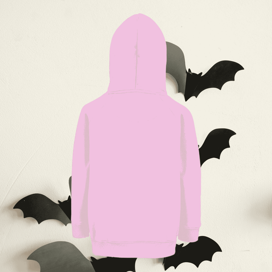 Kids’ Halloween Hoodie – Witch Hat, Bats, Cauldron & Black Cat