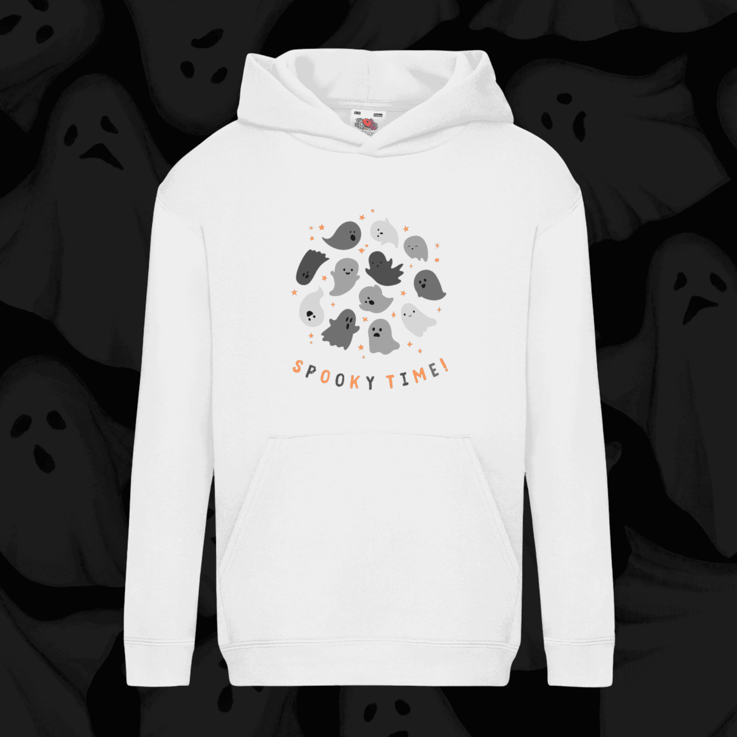 Spooky Time Kids' Hoodie – Cute Ghosts, Ultimate Comfort!