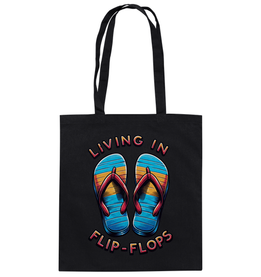 Living in Flip-Flops - Cotton Tote Bag