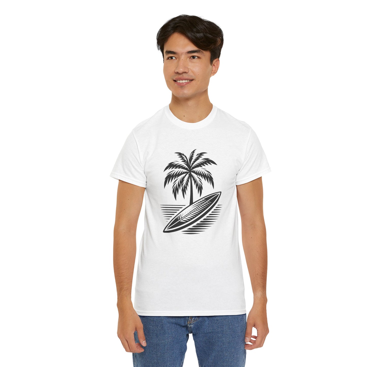 Unisex Surf Vibes T-Shirt: Embrace the Ocean Spirit - Gildan 5000