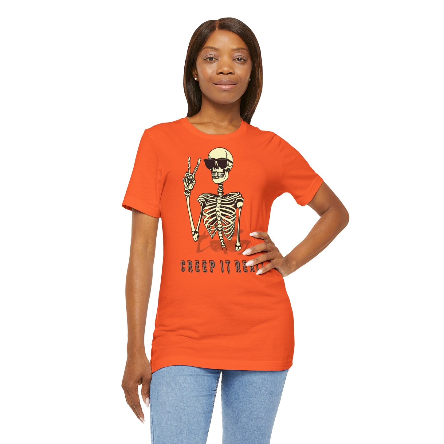 Creep It Real: The Ultimate Cool Skeleton Tee - Bella+Canvas