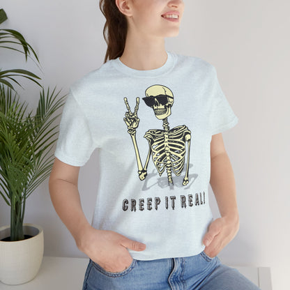 Creep It Real: The Ultimate Cool Skeleton Tee - Bella+Canvas