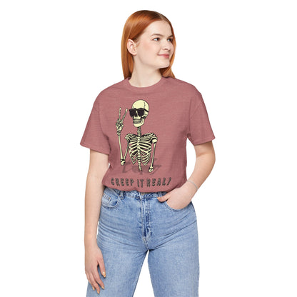 Creep It Real: The Ultimate Cool Skeleton Tee - Bella+Canvas