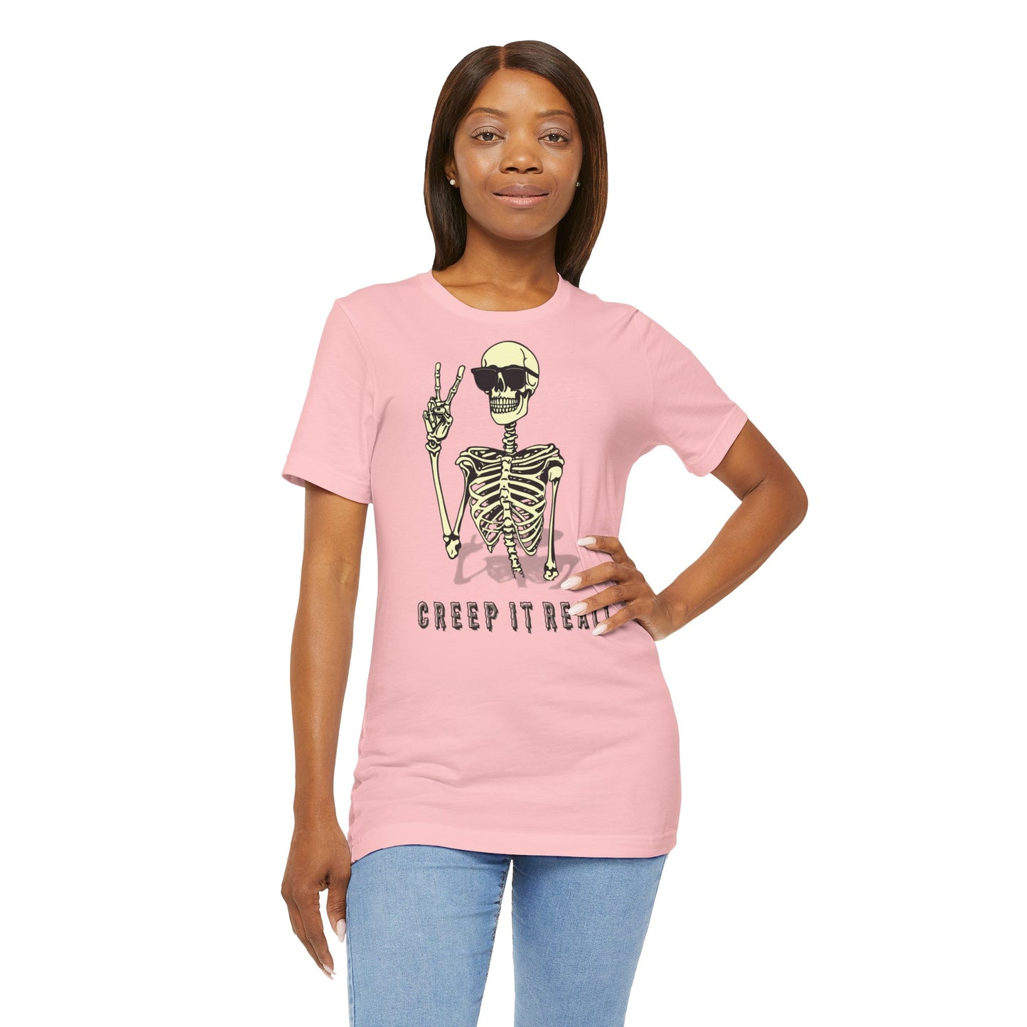 Creep It Real: The Ultimate Cool Skeleton Tee - Bella+Canvas