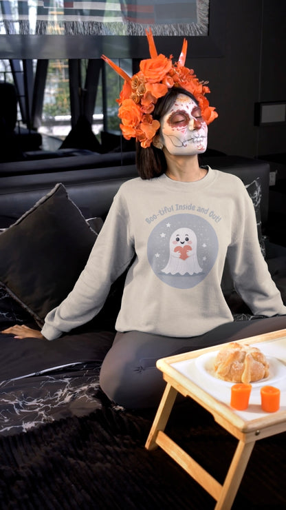 Ghost Sweatshirt - Boo-tiful Inside and Out - Gildan