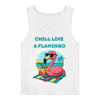 Damen Premium Organic Tank Top Chill Like a Flamingo – Tropical Summer Vibes Retro Design