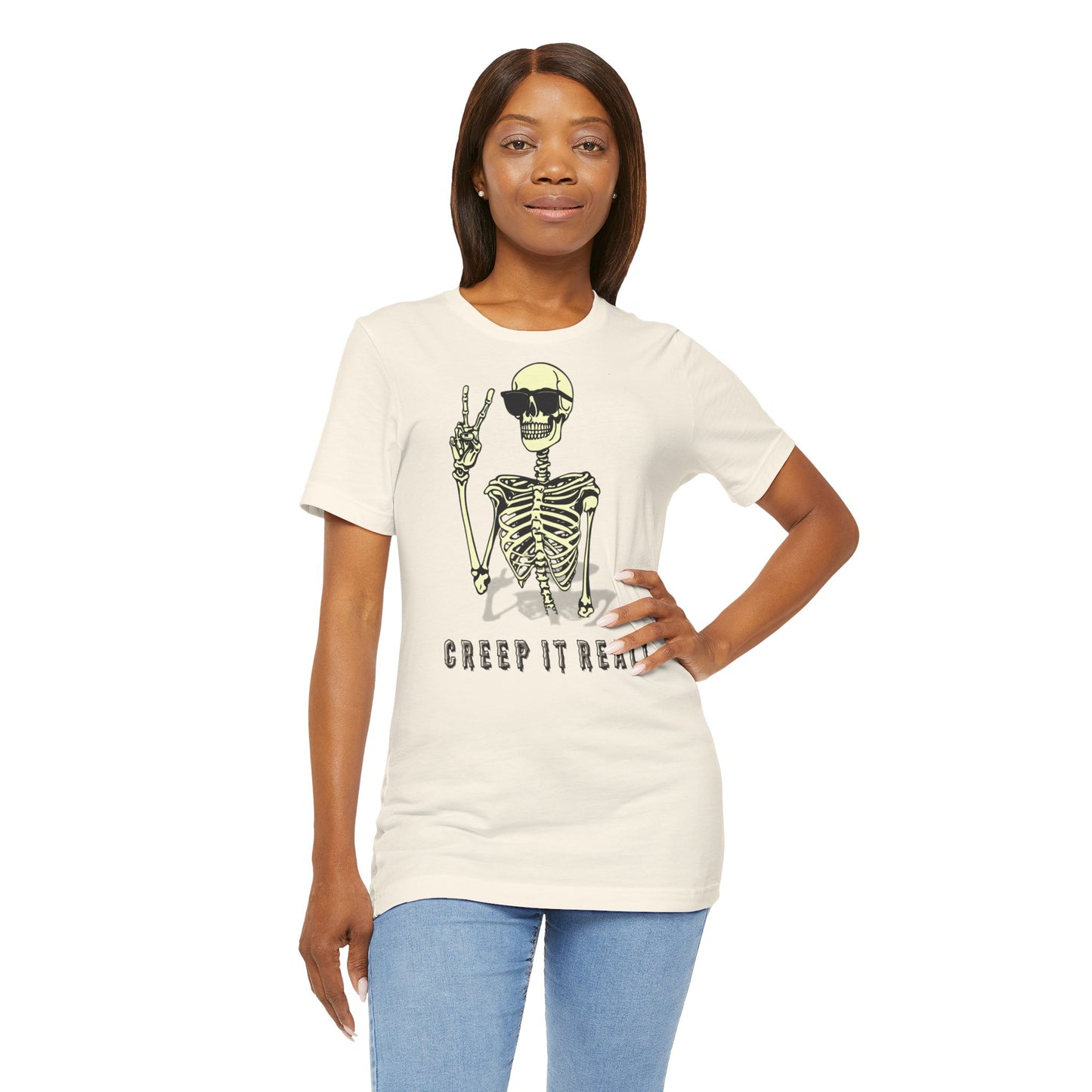 Creep It Real: The Ultimate Cool Skeleton Tee - Bella+Canvas