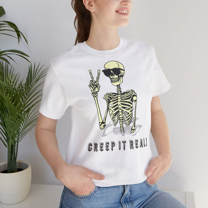 Creep It Real: The Ultimate Cool Skeleton Tee - Bella+Canvas