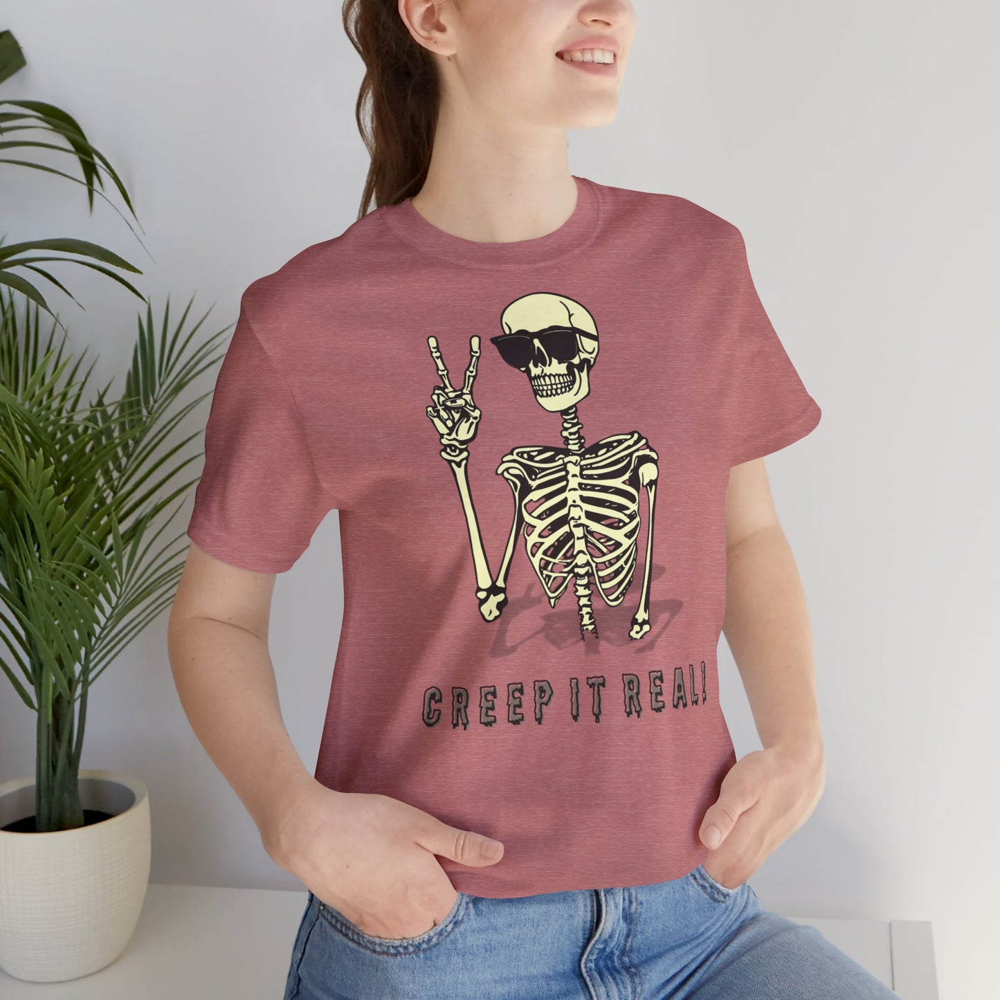 Creep It Real: The Ultimate Cool Skeleton Tee - Bella+Canvas