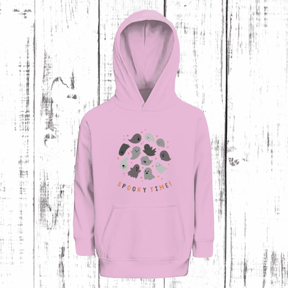 Spooky Time Kids' Hoodie – Cute Ghosts, Premium Bio!