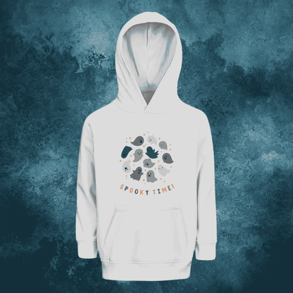 Spooky Time Kids' Hoodie – Cute Ghosts, Premium Bio!