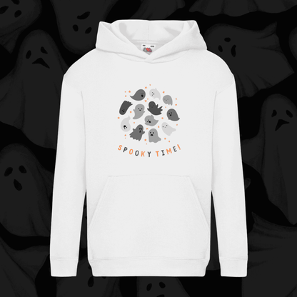 Spooky Time Kids' Hoodie – Cute Ghosts, Ultimate Comfort!