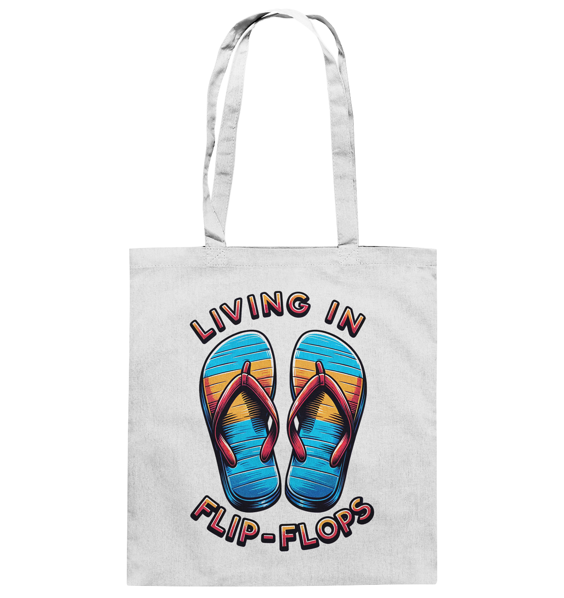 Living in Flip-Flops - Cotton Tote Bag