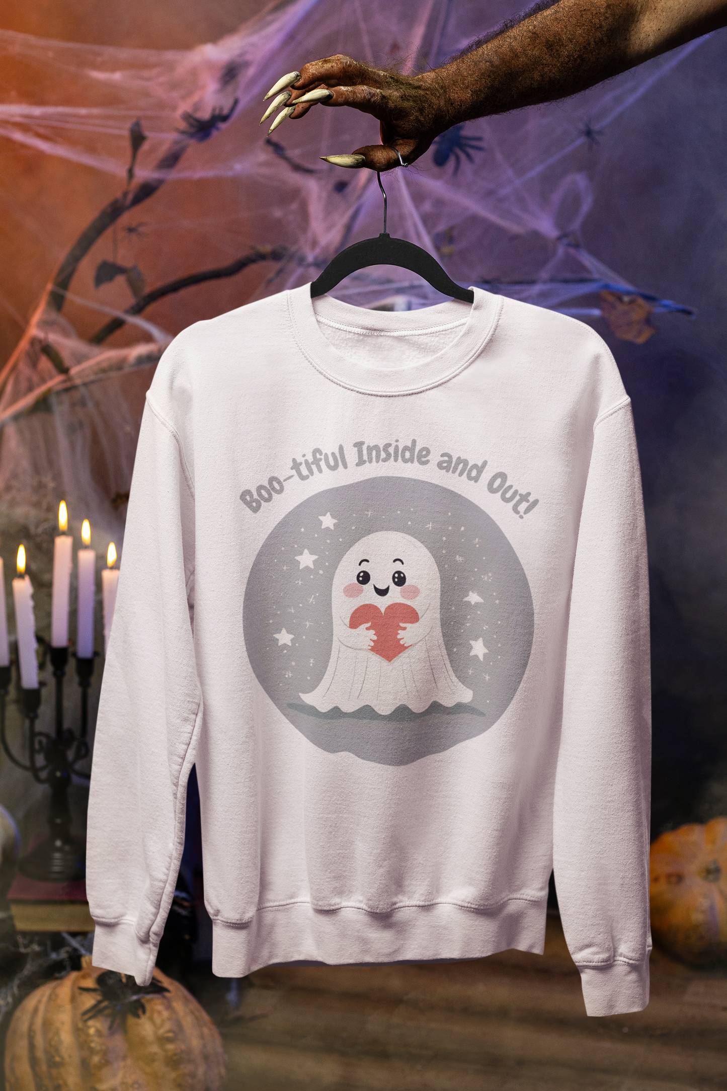 Ghost Sweatshirt - Boo-tiful Inside and Out - Gildan